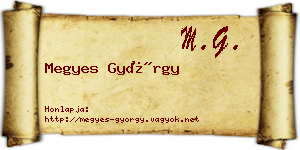 Megyes György névjegykártya